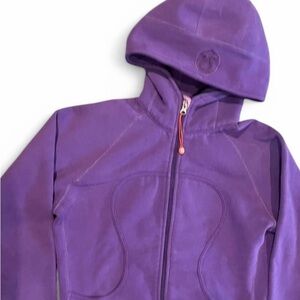 Lululemon Purple Hooded Zip-Up Scuba